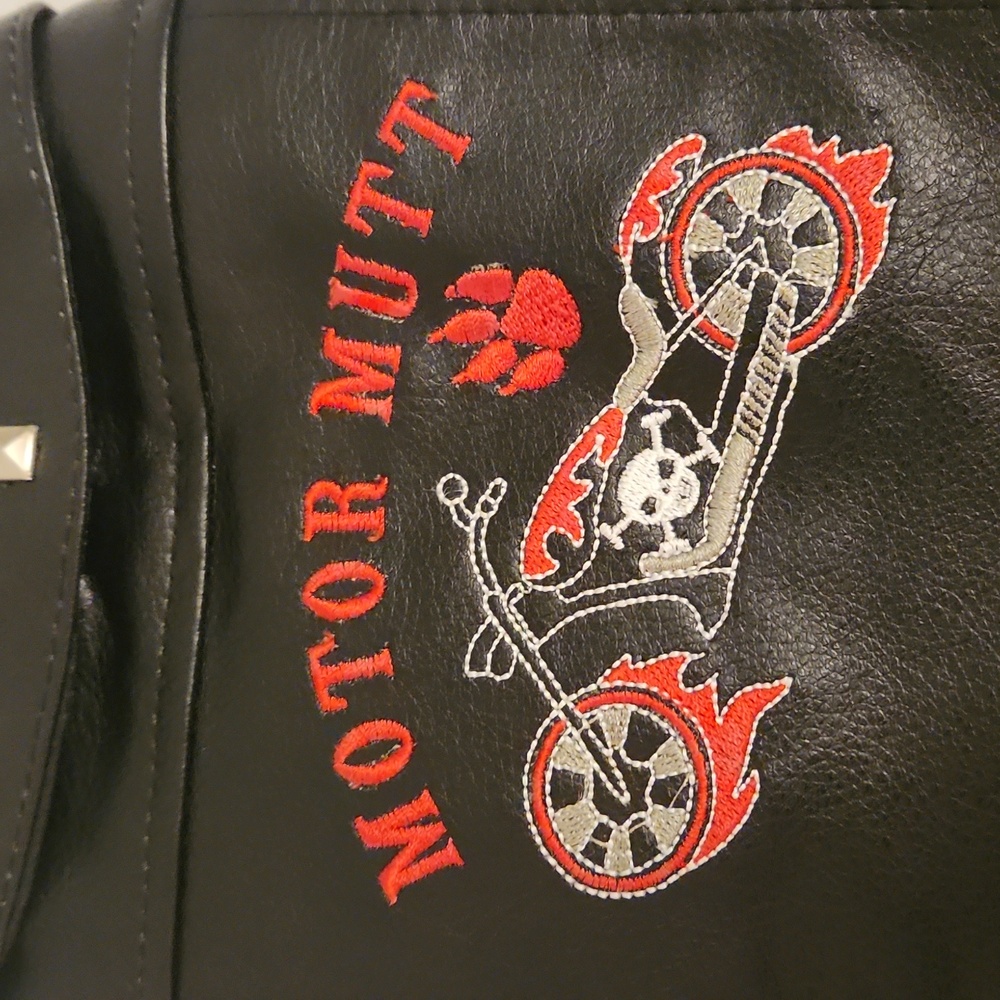 Tucker & Ace black motorcycle dog coat size XS - Picture 2 of 8